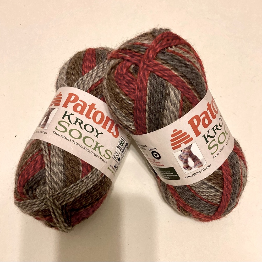 Patons Kroy Sox FX Yarn Grey Brown Marl - 2 Skeins